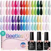 Beetles esmalte gel: paleta de 36 colores para uñas vibrantes y duraderas.