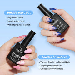 Beetles Gel Polish capa superior 15ml con brillo duradero