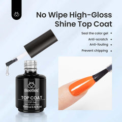 Beetles Gel Polish protege la superficie de la uña con brillo duradero