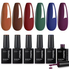 Beetles Gel Polish Twilight Marrón Oscuro para un look elegante de otoño