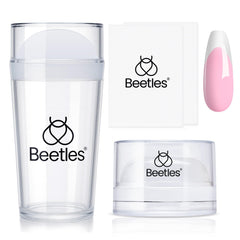 Beetles herramienta estampado uñas francesas largas ofrece precisión profesional en casa.