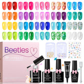 Beetles Jelly Gel Set paleta de colores neon para uñas vibrantes
