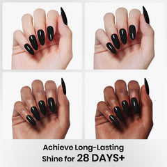 Beetles kit gel negro con base y top-coat