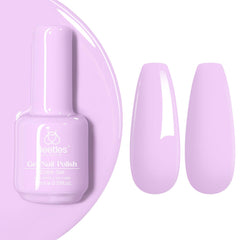 Beetles Lavanda púrpura gel esmalte en botella de 15 ml, color pastel para manicura duradera