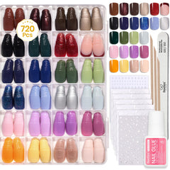 Beetles Press On Nails Kit visible completo listo para aplicar
