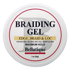 Bellatique Edge, aplicación-gel-pincel, aplicación suave para trenzas y bordes definidos.