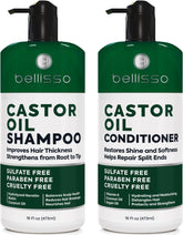 Bellisso champu aceite de ricino con volumen para cabello fino