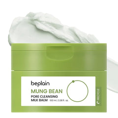Beplain Mung Bean Pore Cleansing Milk Balm durante la aplicación, desmaquilla suavemente