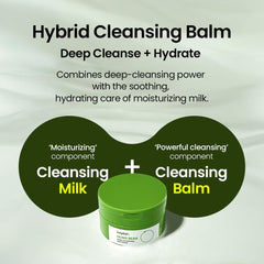 Beplain Mung Bean Pore Cleansing Milk Balm emulsiona con agua para eliminar impurezas
