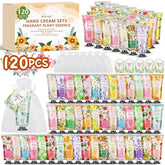 BESNEL Set de 120 cremas de manos como regalo versátil con fragancias variadas.