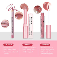 BestLand brillo labial con colágeno para hidratación y volumen suave.