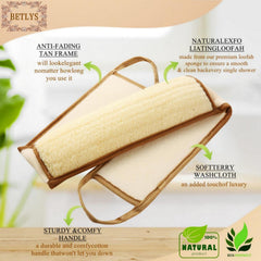 BETLYS esponja de doble cara exfolia y suaviza, ideal para uso diario en la ducha.
