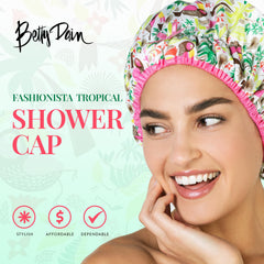 Betty Dain Fashionista Tropical forro PEVA impermeable para ducha