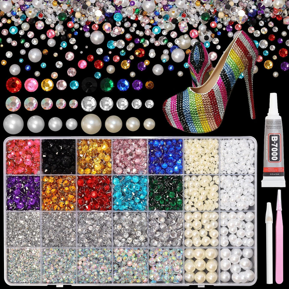 Bezztito piedras planas coloridas 2-6 mm para uñas brillantes