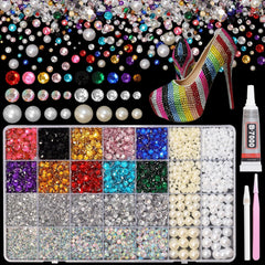 Bezztito piedras planas coloridas 2-6 mm para uñas brillantes