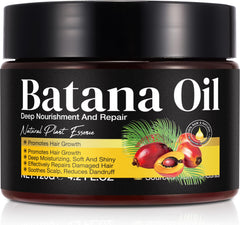 BHMSHY Batana aceite, vertido de botella para iniciar la rutina capilar.