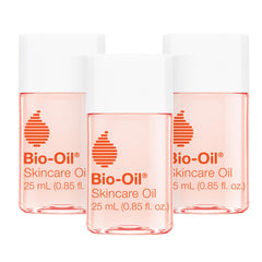 Bio-Oil, botella derramando, hidratación rápida para la piel.