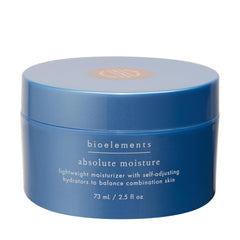Bioelements Absolute Moisture, empaque elegante, hidratación suave para piel mixta