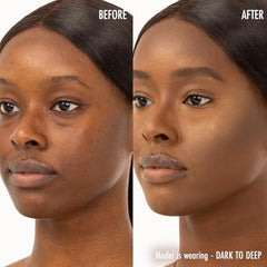Aplicación con brocha en rostro, definición suave con Black Radiance