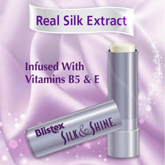 Blistex Silk & Shine formula seda con vitaminas para labios nutridos