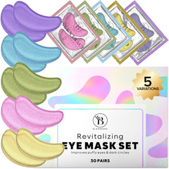 Bloomora variedad de parches para ojos: 30 pares para deshinchar y revitalizar la mirada.