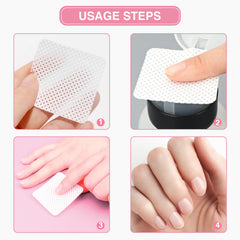 BLUERISE toallitas uñas para quitar esmalte, rosa, limpieza suave sin pelusa