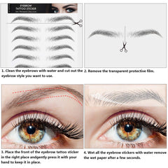 Conjunto Blulu de 6 hojas para cejas con adhesión firme