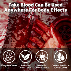 BOBISUKA salpicaduras sangre cosplay, realismo para vestuario.