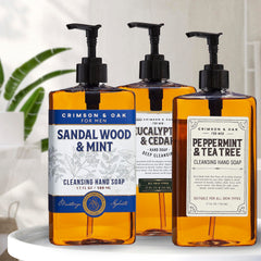 Body Prescriptions Crimson & Oak jabón manos eucalipto y cedro, aroma revitalizante.