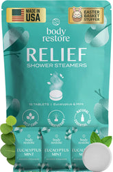 Body Restore bombas ducha aromaterapia con eucalipto para relajación diaria.