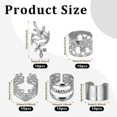 BOHUIZ accesorio para trenzas plata: varios estilos para crear peinados únicos.