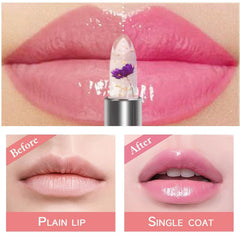 Bonnie Choice labial gel flor cristal, textura ligera e hidratación duradera.