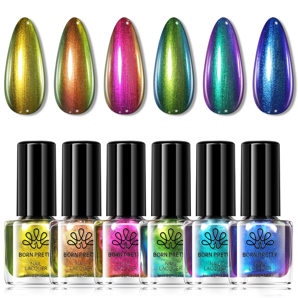Born Pretty esmalte camaleónico cromado azul con efecto polarizante