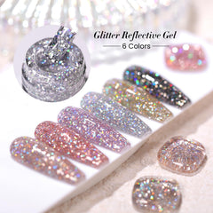 Brillo disco plateado de Born Pretty en uñas llamativas