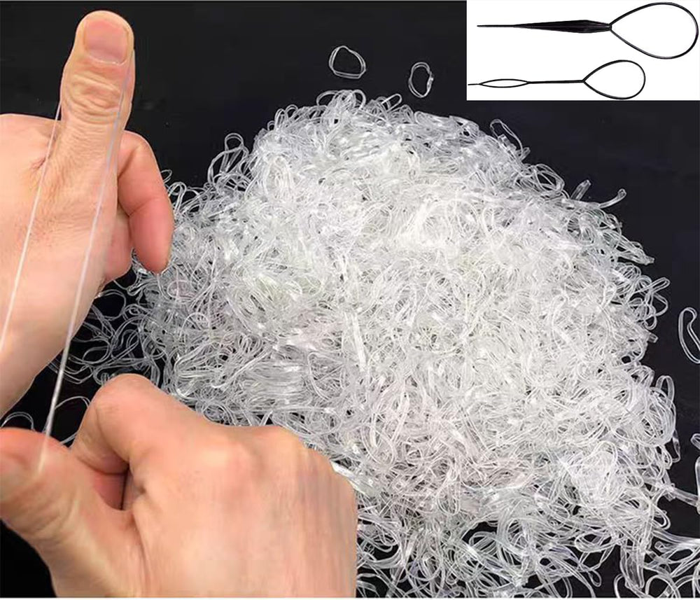 Borsicge bandas elásticas para cabello transparentes, uso diario sin marcas