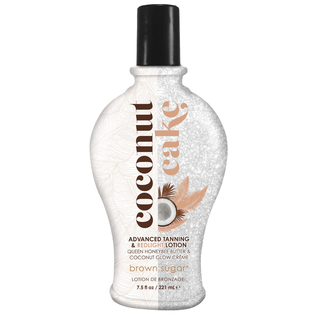 Loción Brown Sugar Coconut Cake bronceadora en botella para tono uniforme