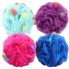 BTYMS puff de ducha de malla de 65 g ofrece exfoliación suave para la piel.