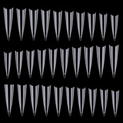 BTYMS tips stilettos transparentes, 600 piezas, fáciles de cortar para uñas acrílicas.