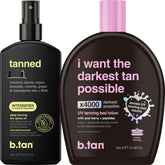 B.TAN Aceite bronceador tintado en botella, bronceado rápido y uniforme.