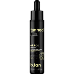 B.TAN gotas bronceadoras oscuras para rostro, bronceado suave y natural.