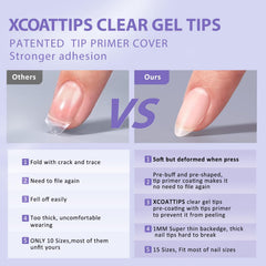 BTArtbox Puntas almendra cortas para uñas planas y curvas con ajuste perfecto.