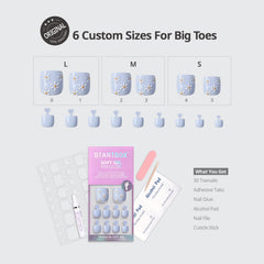 BTArtbox Uñas postizas, seis tallas para un ajuste cómodo en diferentes lechos.