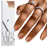 BTArtboxnails Frances tip natural marron, ideal para manicura elegante y duradera.