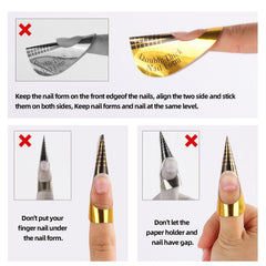 BTYMS forma de uñas con marcas de longitud y números para medir con precisión.
