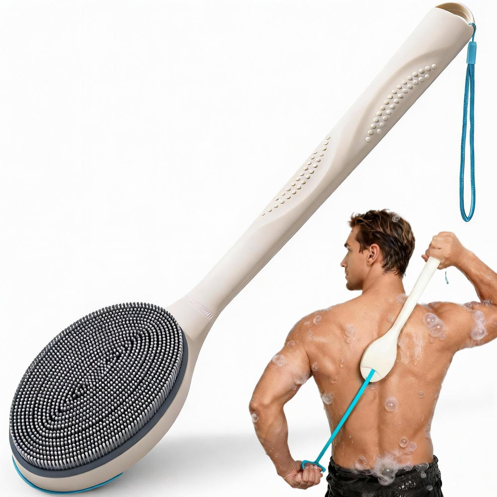 BUBBLEDANCE cepillo espalda extendible para alcanzar toda la espalda y exfoliar.