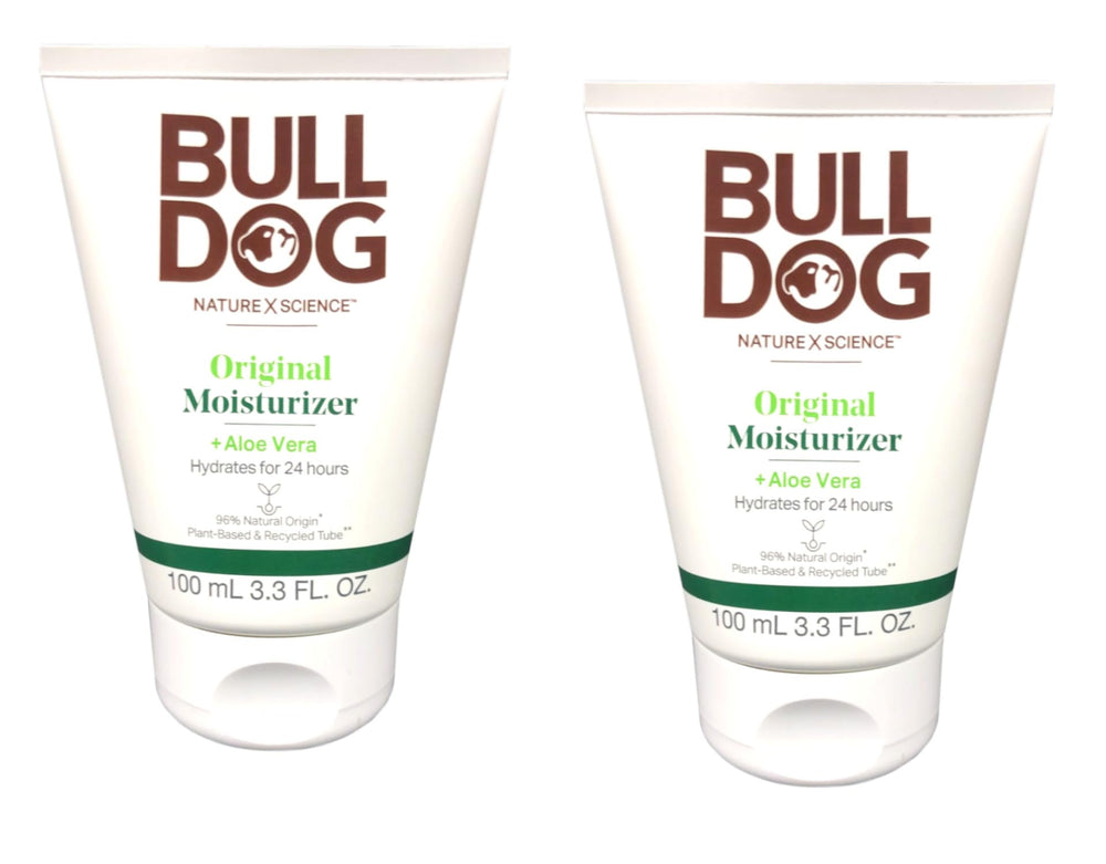Bulldog Hidratante Original para Hombres con Aloe vera, botella de 97 ml, hidratación diaria.