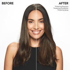 Bumble and bumble acondicionador engrosante en botella, densifica sin apelmazar.