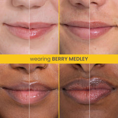 Berry Medley contiene manteca de karité y cacao para hidratación suave