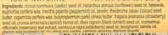 Fórmula de Burt's Bees Guayaba con karité y cera de abeja para nutrir.