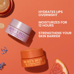 Burts Bees Moonlight Orchard Lip Sleeping Mask, aroma cítrico de granada, mango y menta para labios frescos.